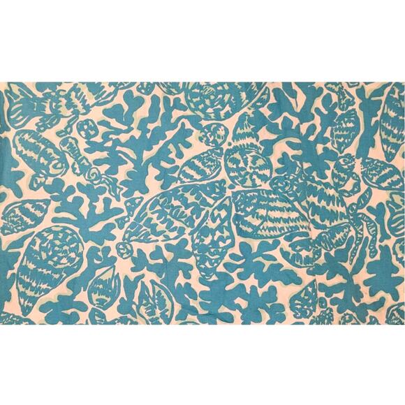 Lilly Pulitzer Skort/Skirt Seashells Coral Zip Back 100% Cotton Ruffle Hem Sz 8 - Picture 9 of 10